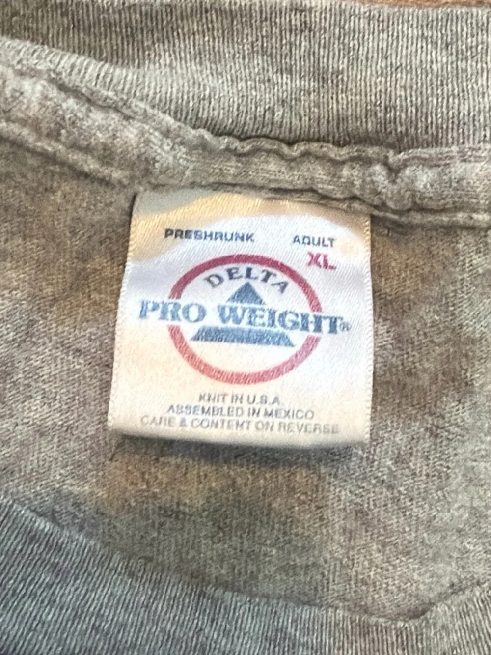 Vintage Delta Pro Weight Curve Athletic Dept Graphic Tee Grey Size XL